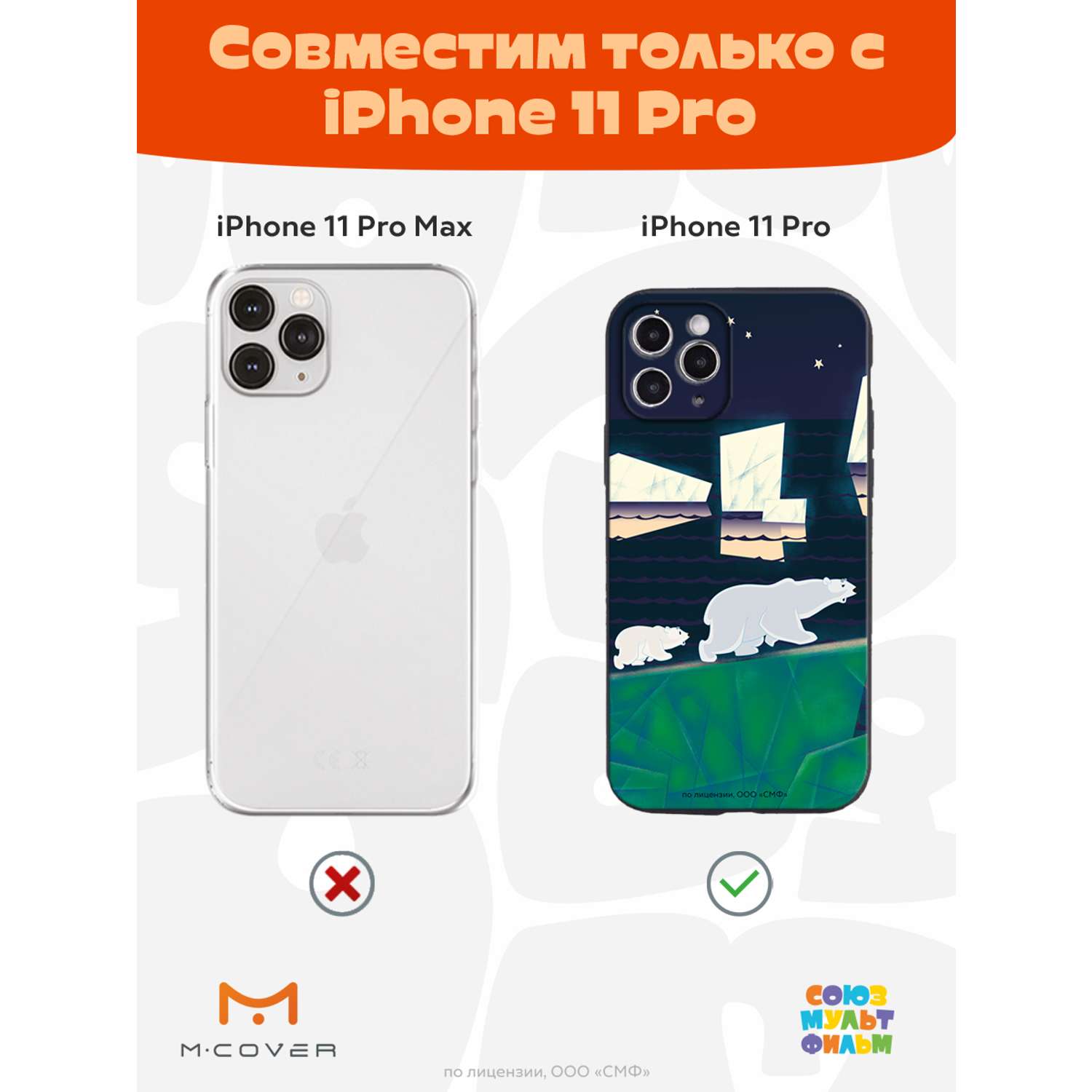 Силиконовый чехол Mcover для смартфона Apple iPhone 11 Pro Союзмультфильм  Мама-медведица купить по цене 430 ₽ в интернет-магазине Детский мир