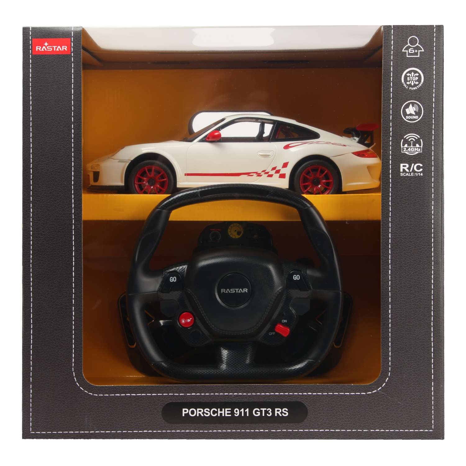 Машина Rastar РУ 1:14 Porsche GT3 Белая - фото 2
