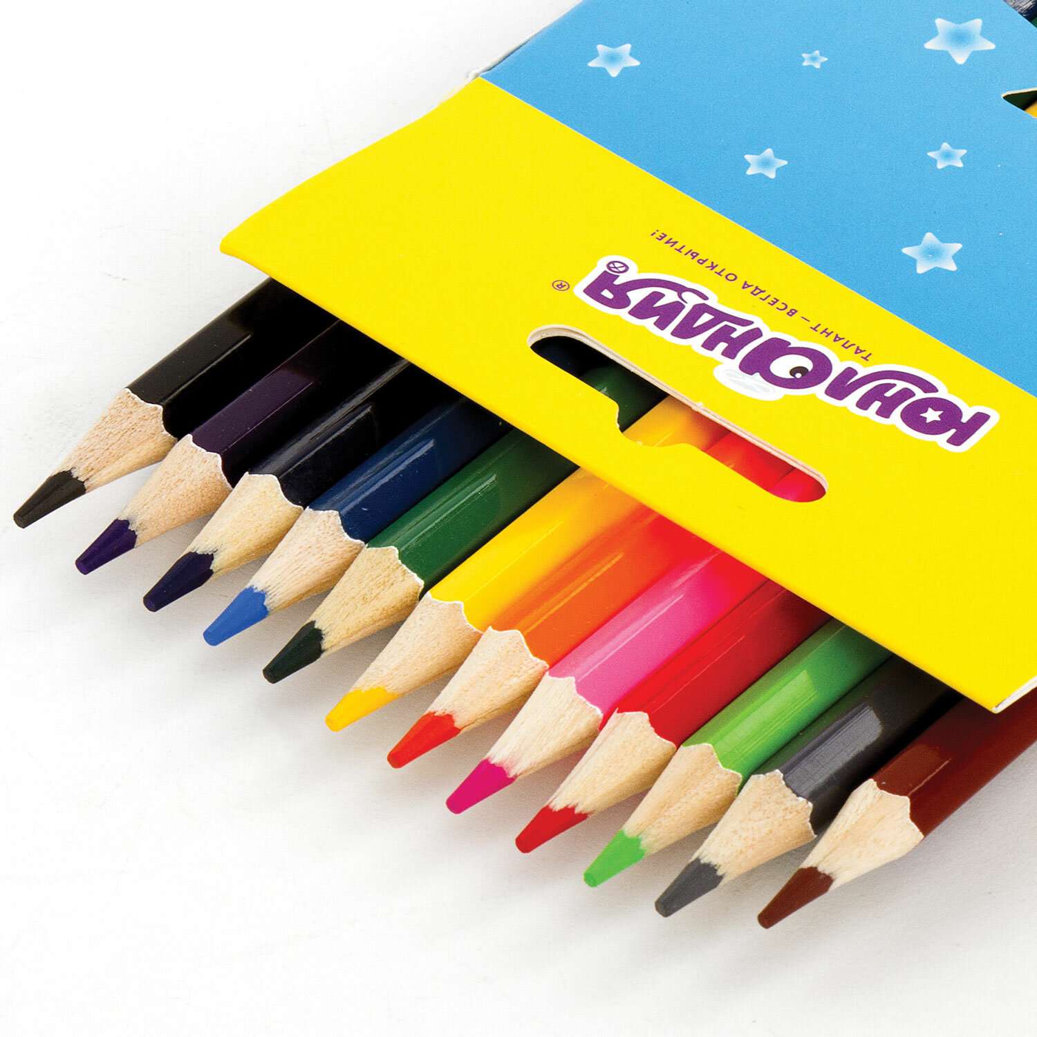 Карандаши цветные Юнландия для рисования мягкие набор 12 цветов - фото 9