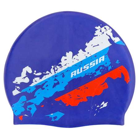Шапочка для плавания Elous EL010 силиконовая Россия синяя