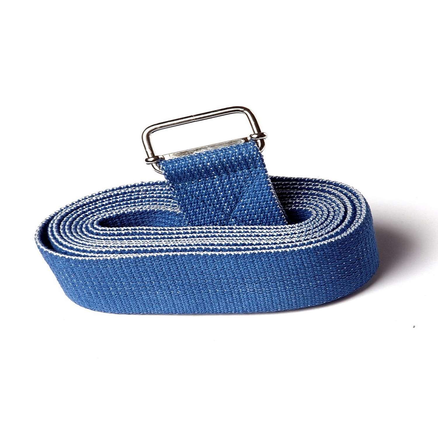Ремень для фитнеса и йоги Ramayoga хлопковый 270 см синий - фото 1