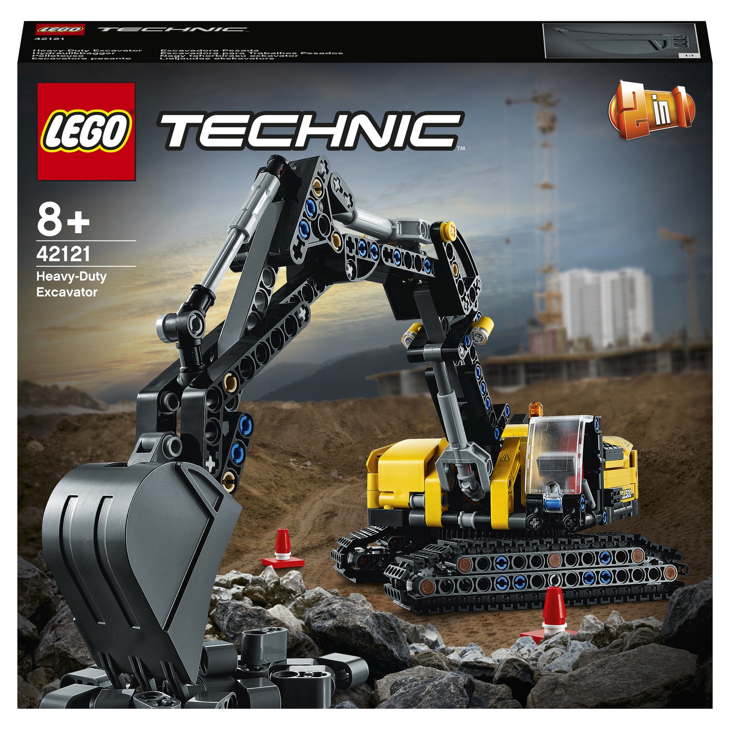 Конструктор LEGO Technic Тяжелый экскаватор 42121 купить по цене 2499 ₽ в  интернет-магазине Детский мир