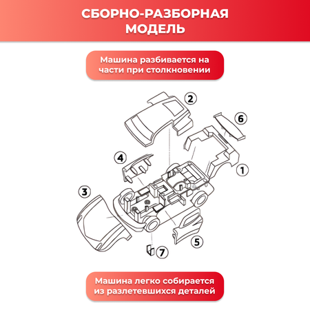 Автомобиль Пламенный мотор инерционный черный