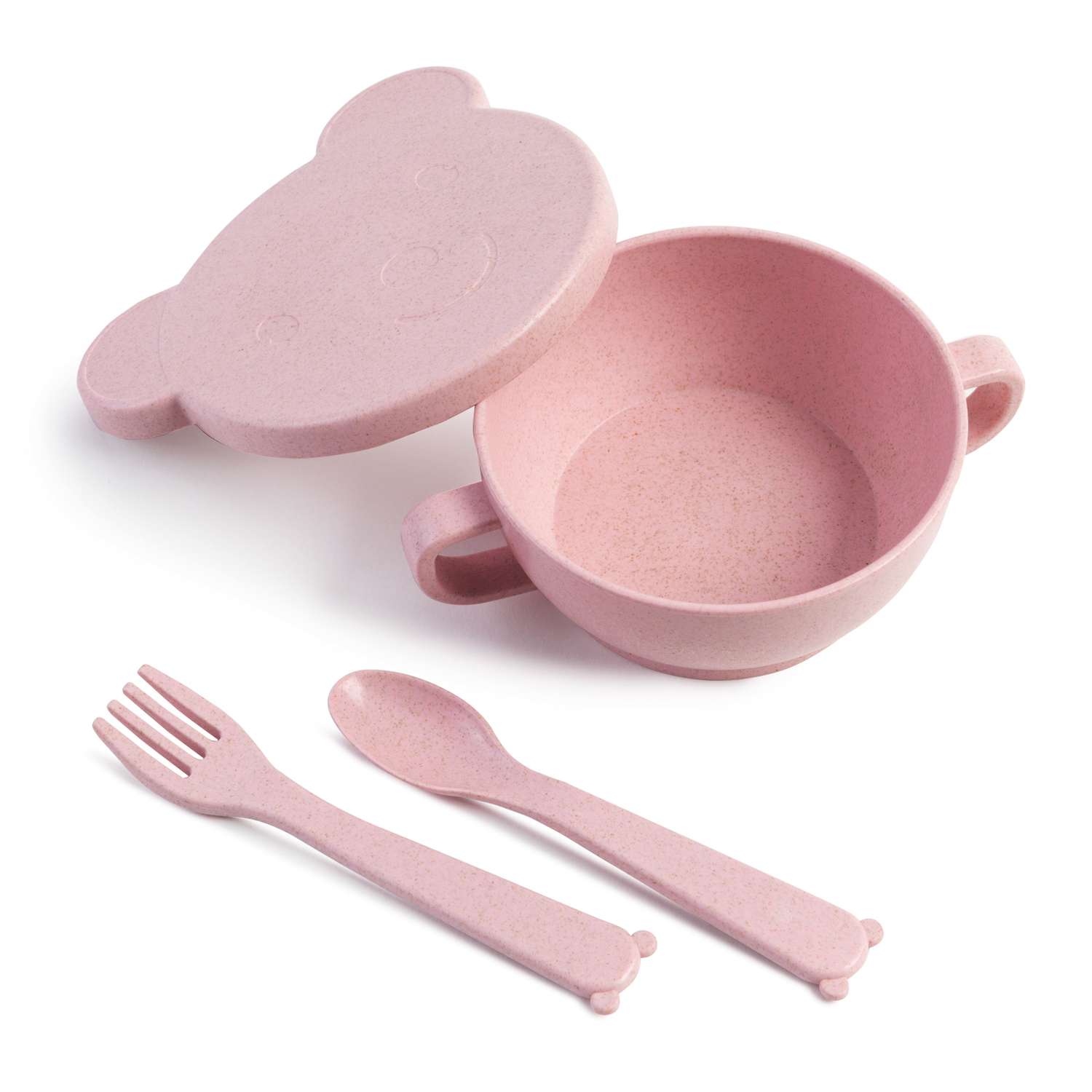 Набор посуды LittleAngel 3предмета с 6месяцев Розовый - фото 1