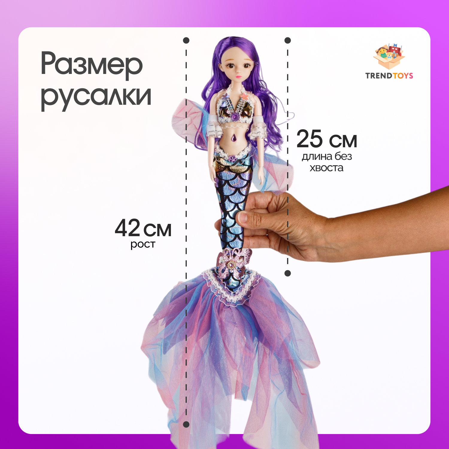 Кукла модельная TrendToys Русалка ZTN010 - фото 6