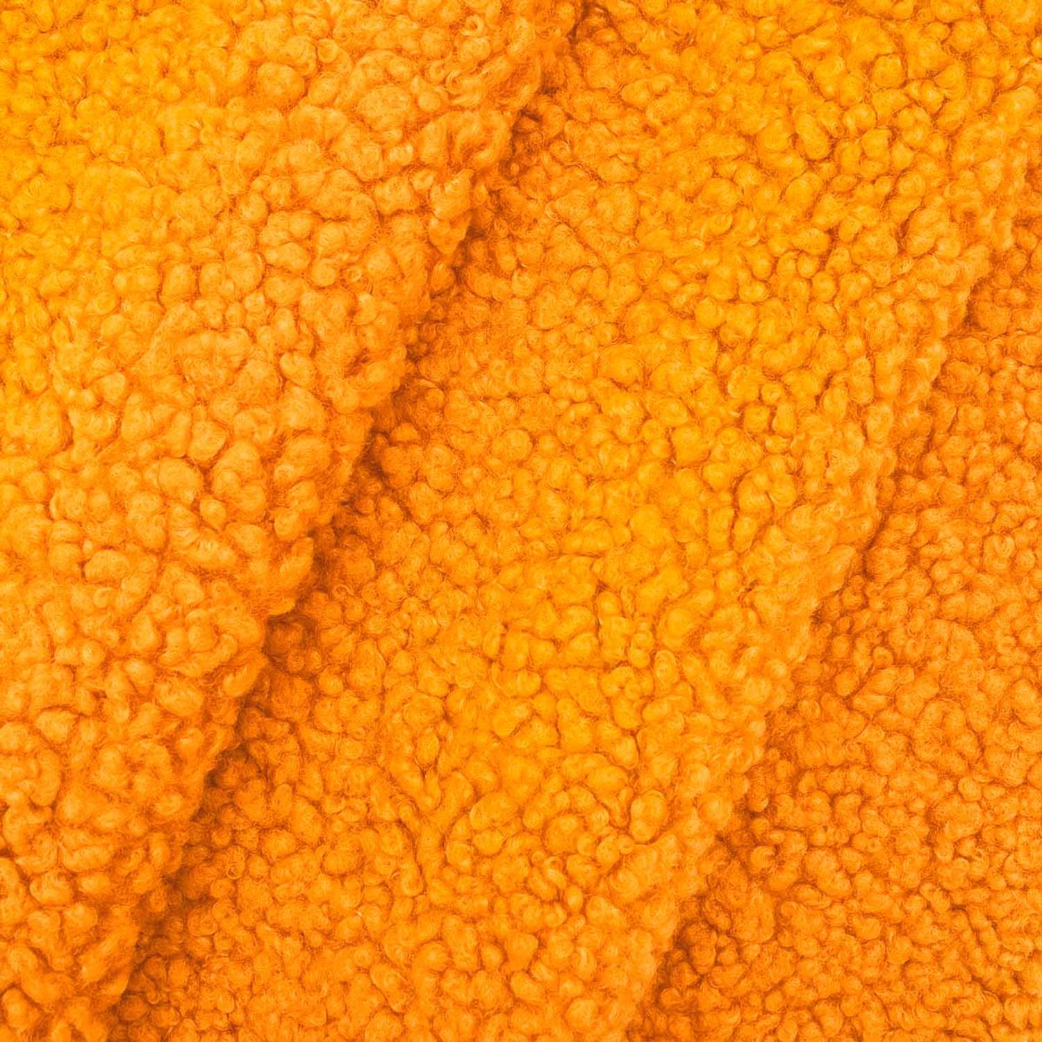 Мех искусственный Astra Craft кудрявый трикотаж 50х50 см 8 желто - оранжевый - фото 1