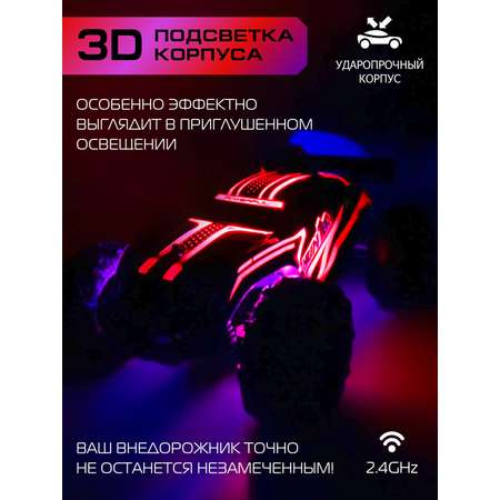 Игрушка на радиоуправлении AUTODRIVE Скоростной внедорожник с подсветкой скорость до 15 км/ч цвет красный