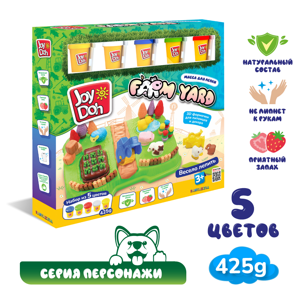 Набор для лепки Joy-Doh Ферма 5*85г FARM-425 pot