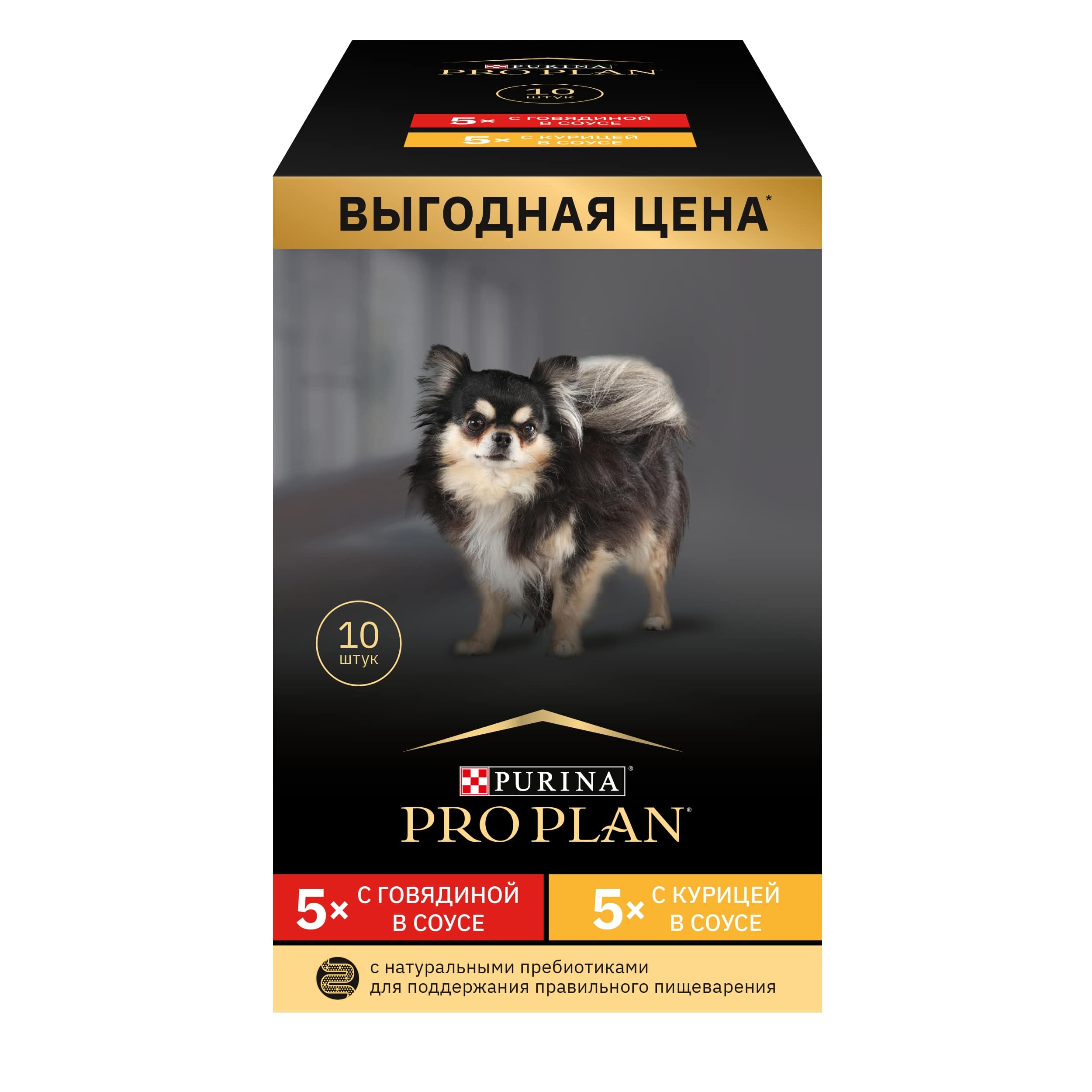 Влажный корм для собак PRO PLAN 0.085 кг курица, говядина (полнорационный) - фото 1