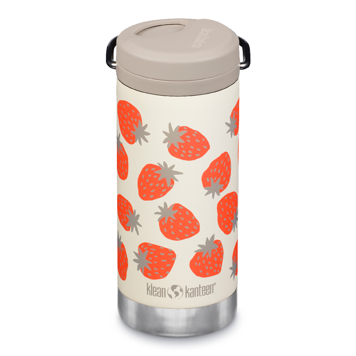 Термокружка Klean Kanteen TKWide Twist Cap 12oz 355 мл Strawberries - фото 3