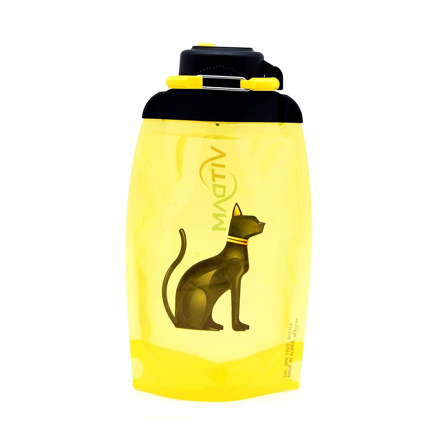 Бутылка для воды складная VITDAM желтая 500мл B050YES 610 - фото 1