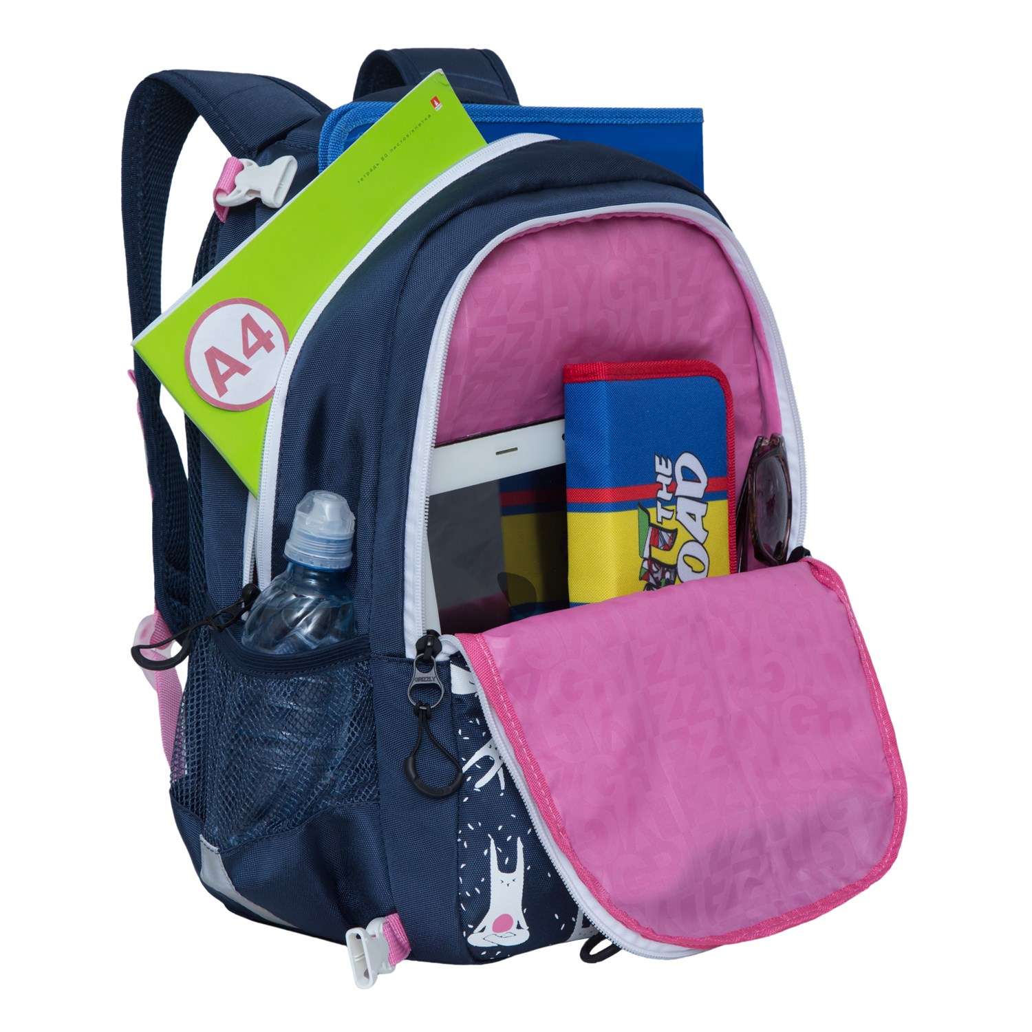 Рюкзак школьный Grizzly с мешком RG-169-4/1 - фото 6