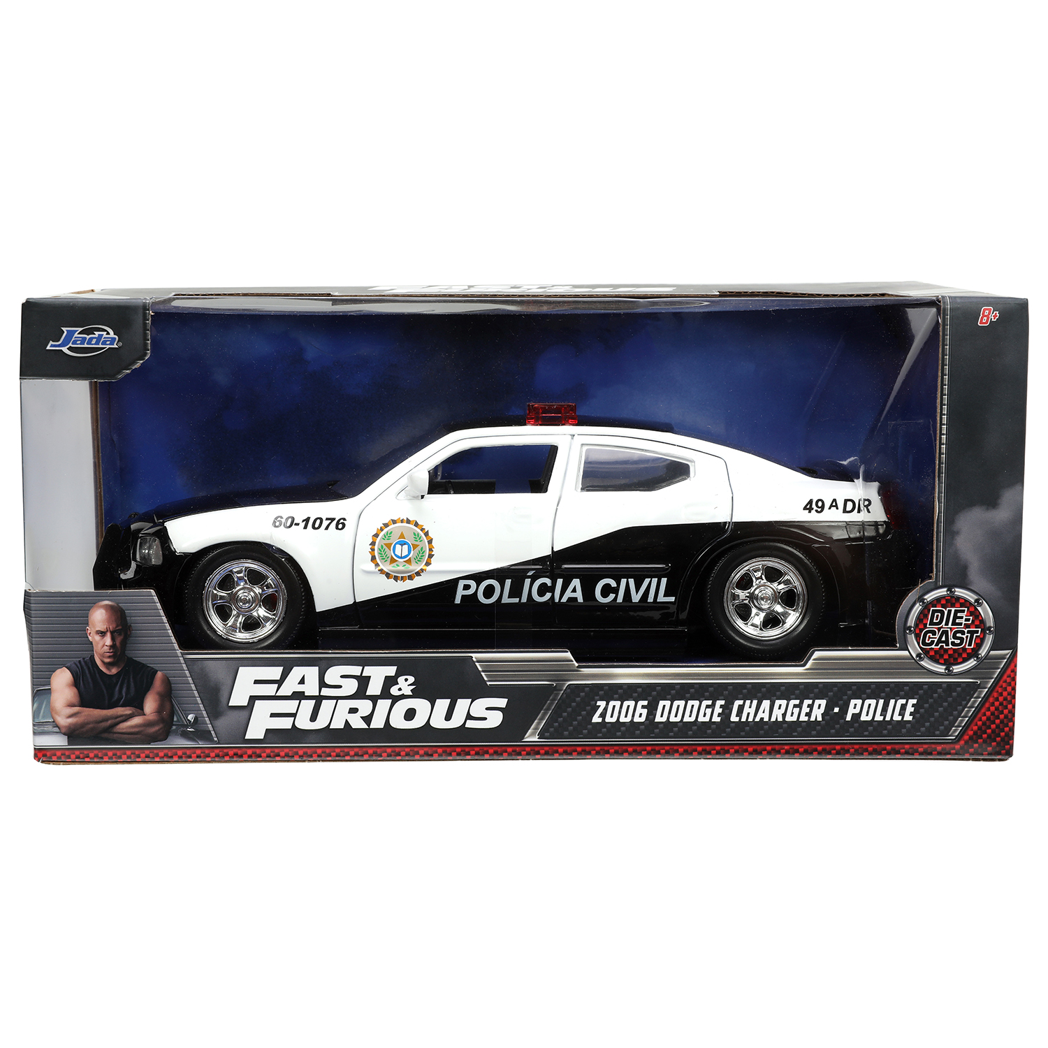 Полицейская машина Jada Dodge Charger Fast 5 Police Car 1:24 ТоуR233 - фото 3