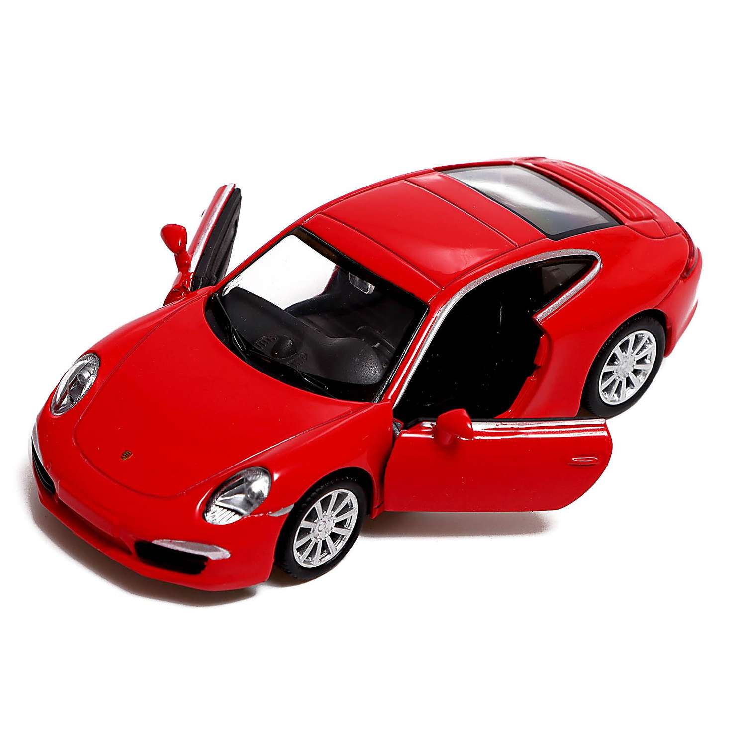 Машина Автоград металлическая PORSCHE 911 CARRERA S 1:32 открываются двери инерция цвет красный 9170913 - фото 4