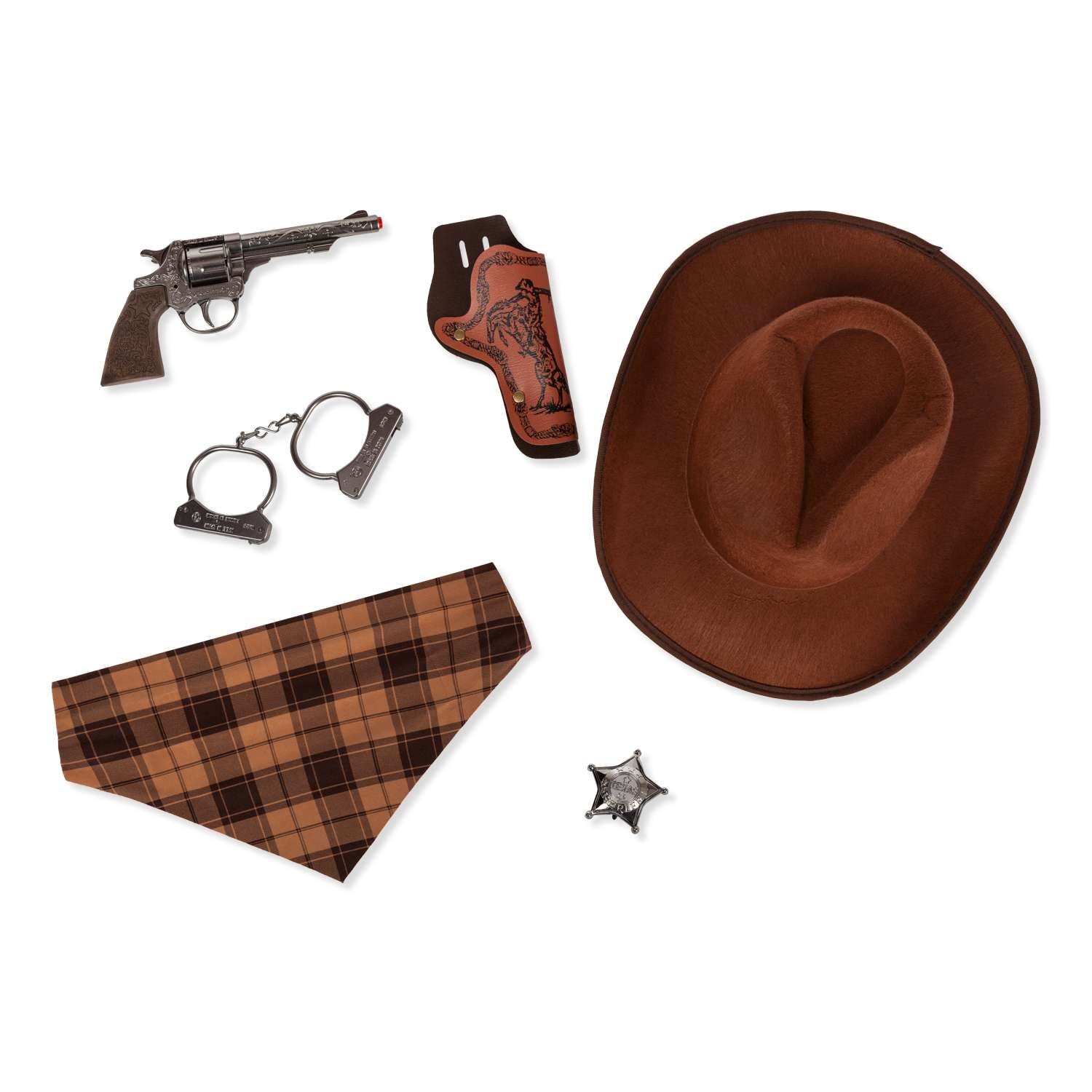 Набор ковбоя Gonher револьвер и шляпа - фото 1