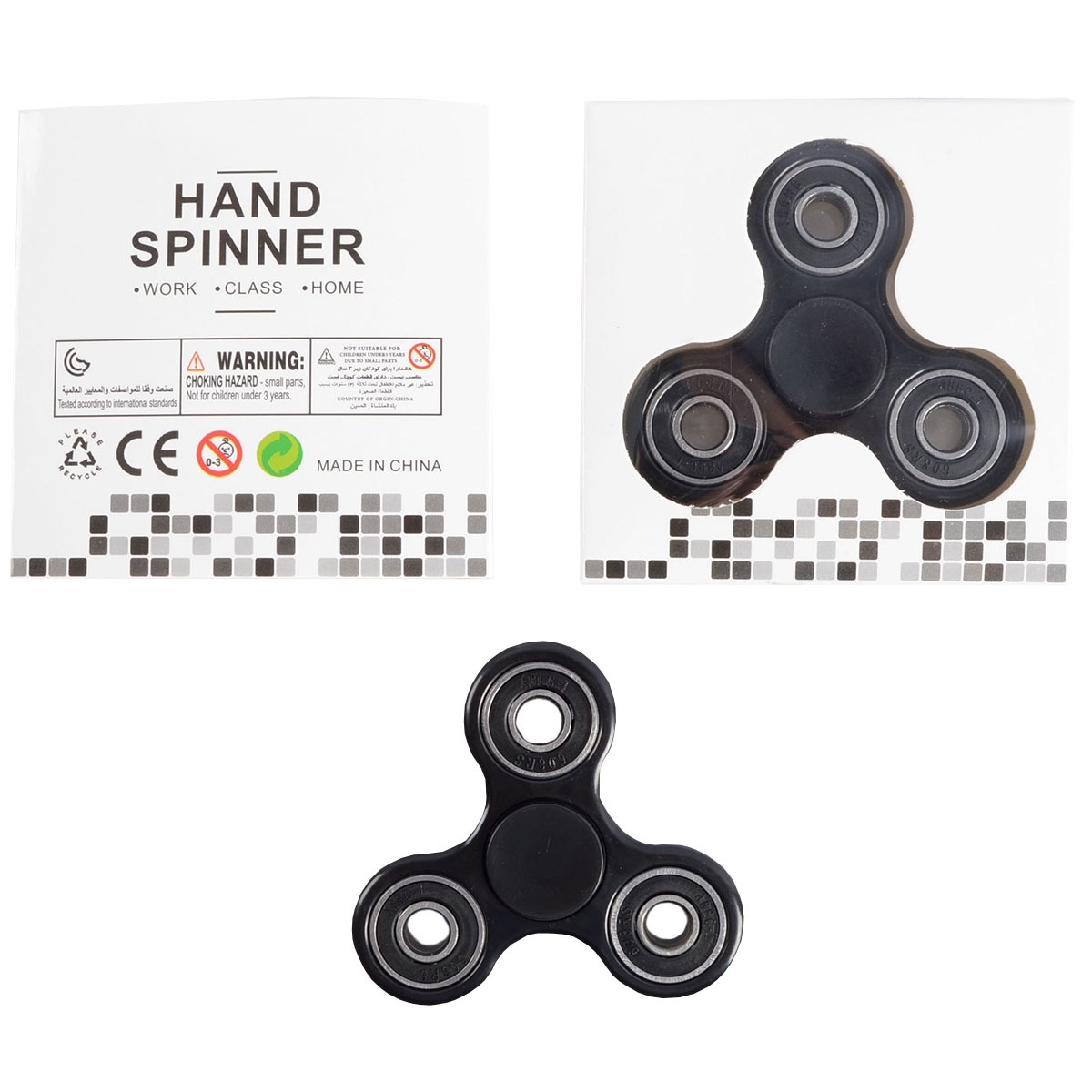 Спиннер Fidget Its для рук черный, металлический подшипник Fidget Spinner FSPIN0019 - фото 2