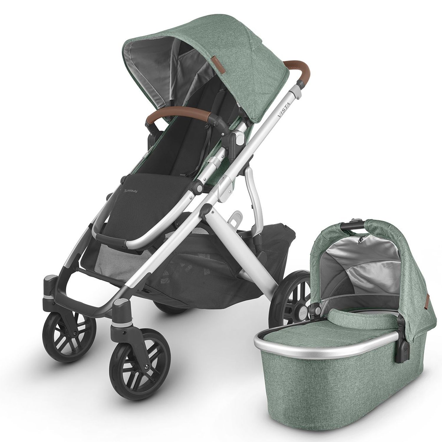 Коляска 2в1 UPPAbaby Vista V2 Emmett Зеленый меланж - фото 1