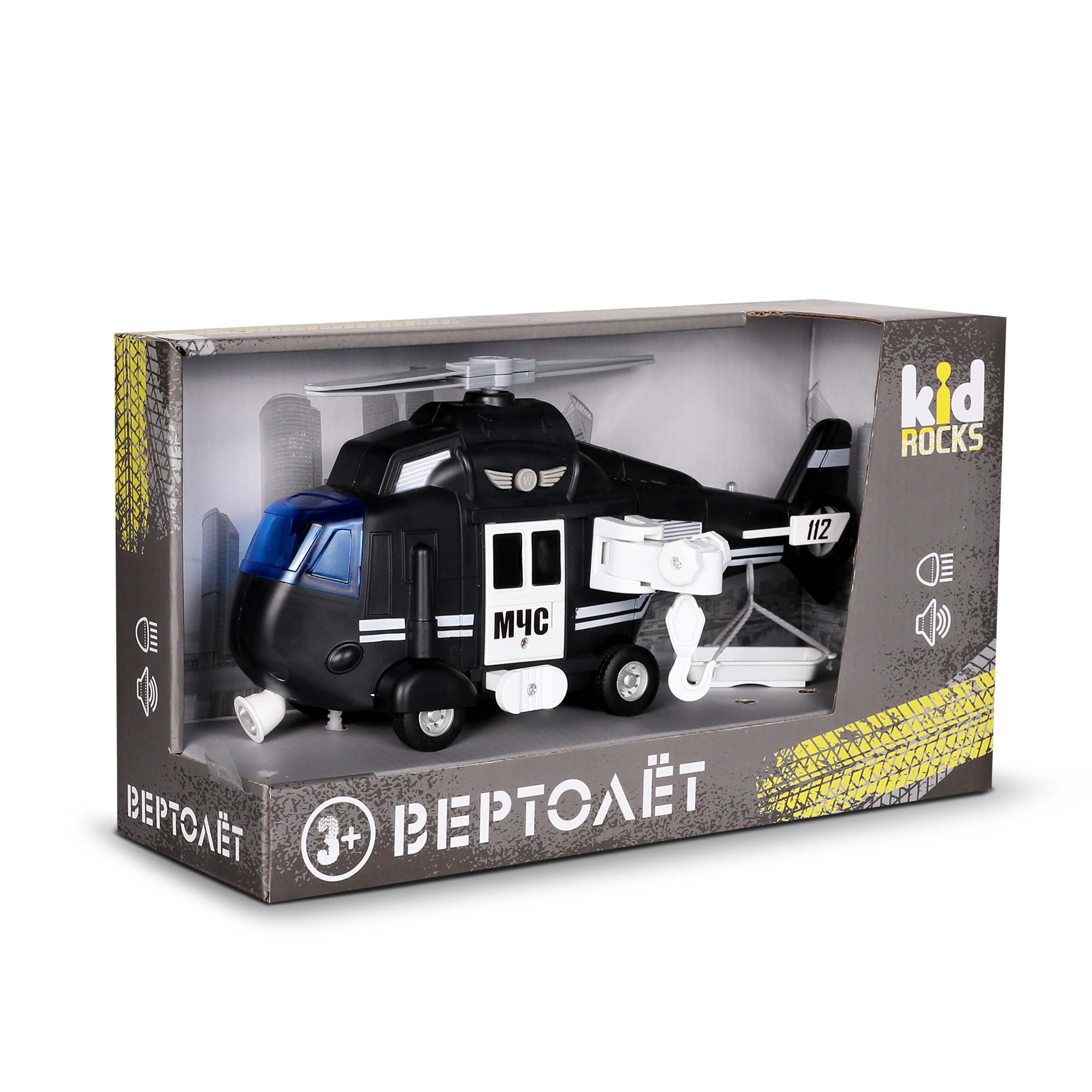 Модель Kid Rocks Вертолёт МЧС масштаб 1:16 со звуком и светом купить по  цене 1849 ₽ в интернет-магазине Детский мир