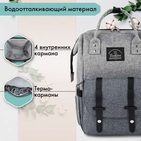 Рюкзак для мамы и малыша Brauberg для коляски с термокарманами
