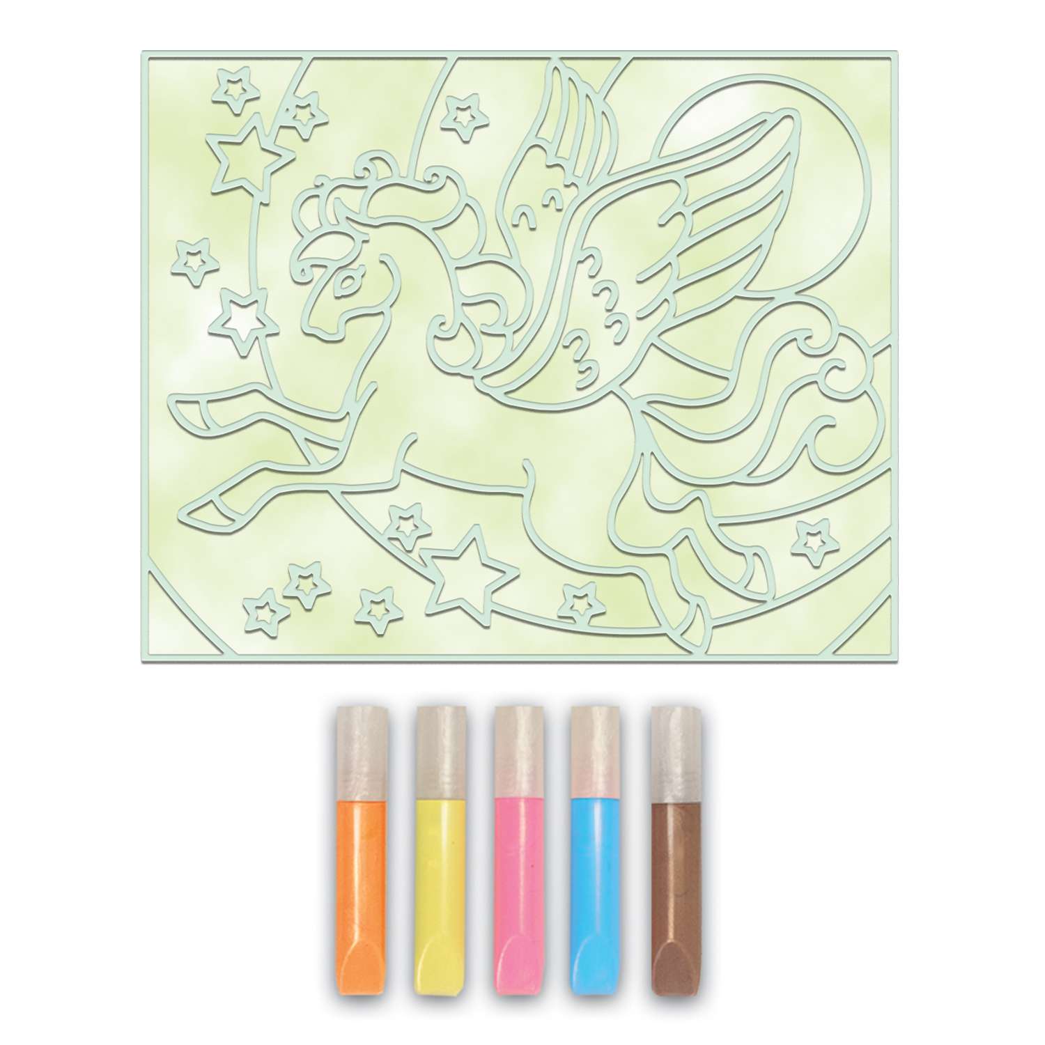 Набор для рисования Луч Витраж Пегас с красками по стеклу 28С 1677-08 - фото 2