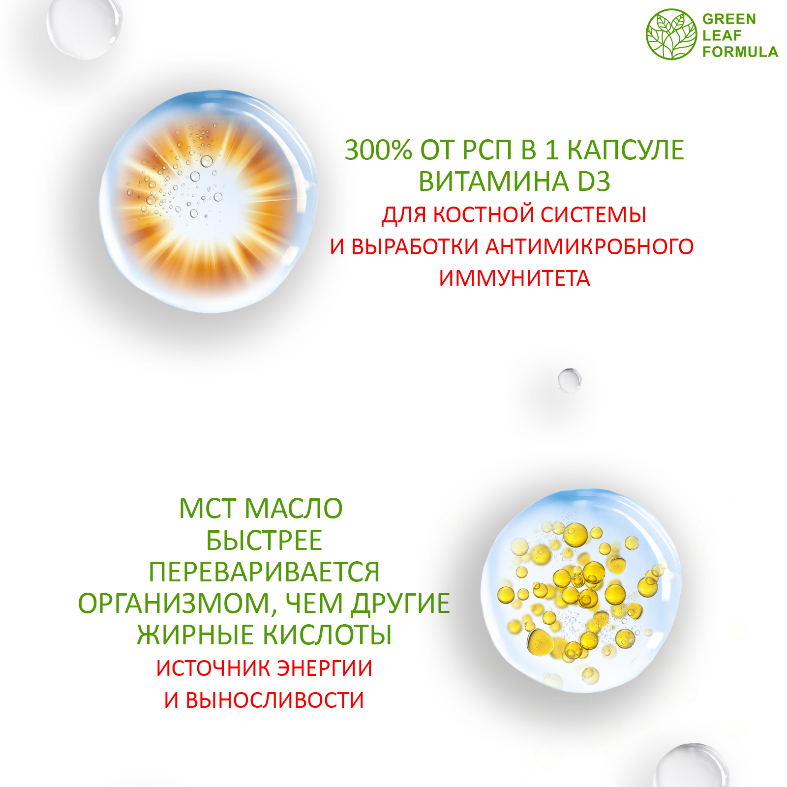 Пробиотик для женщин Green Leaf Formula фитоэстрогены витамин Д3 600 МЕ масло МСТ для энергии - фото 12