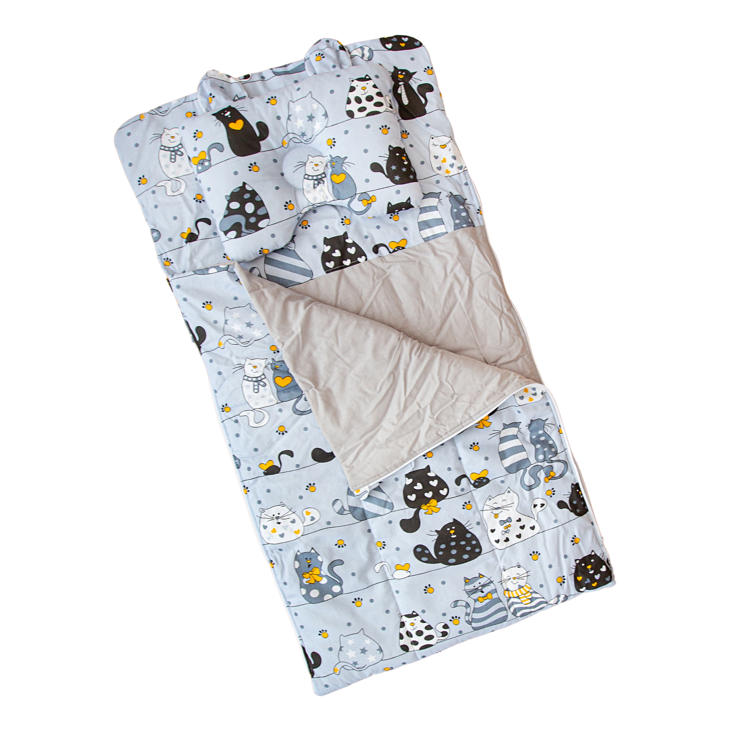 Спальный мешок одеяло подушка Owl and EarlyBird с 6 до 36 месяцев Котенок - фото 11