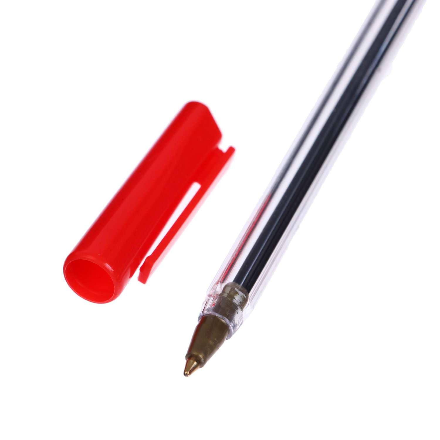 Ручка Calligrata 0.7 мм красный корпус прозрачный - фото 3
