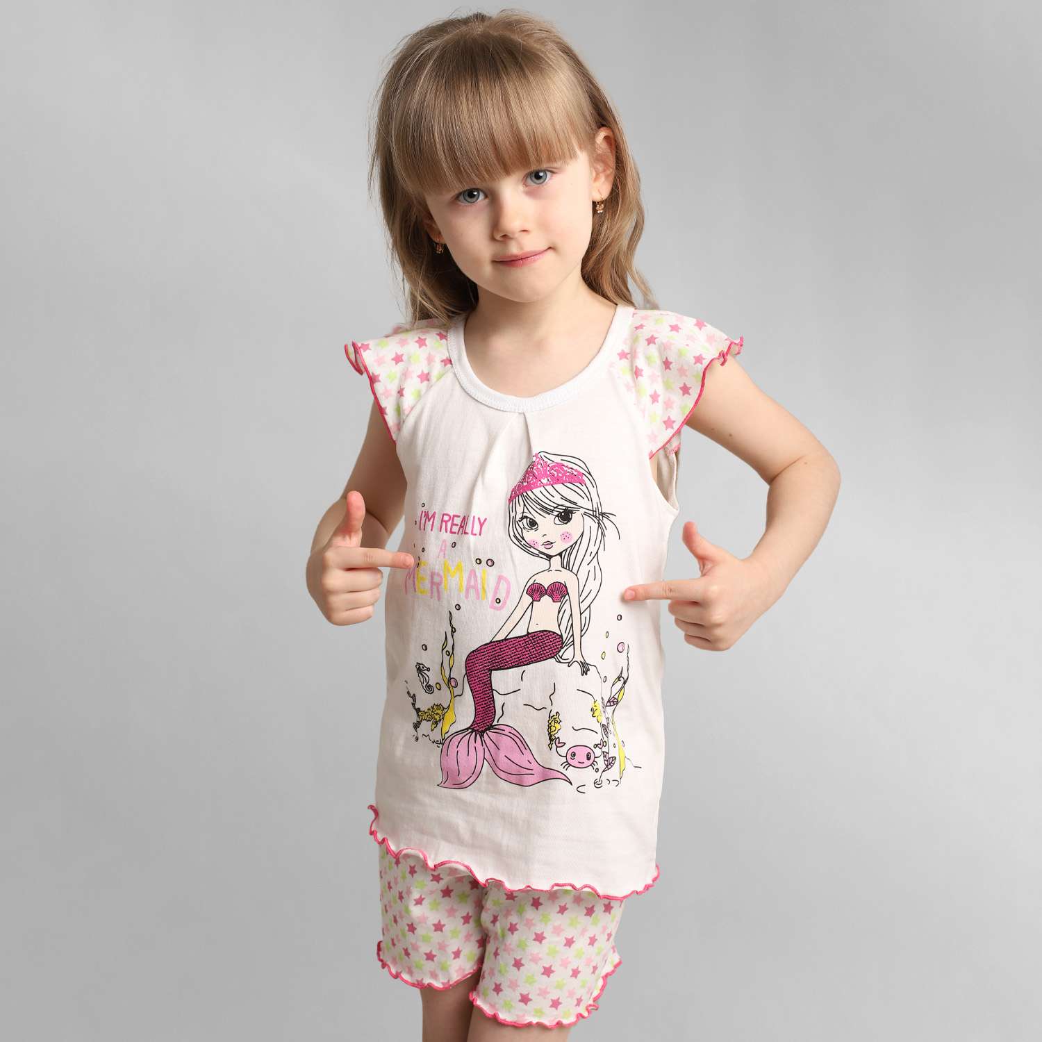 Пижама Babycollection 00-00028318молочный светло-розовый - фото 1
