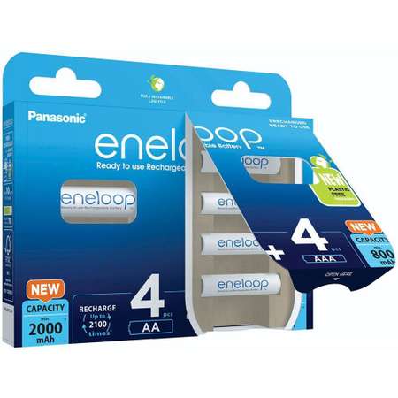 Aккумуляторы Panasonic eneloop AA 2000mAh + AAA 800mAh 4+4шт BK-KJMCDE44E