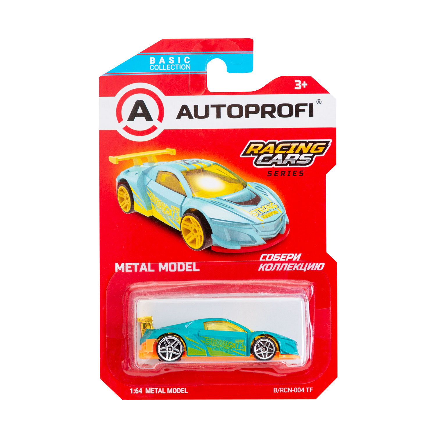 Машинка коллекционная 1:64 Autoprofi Basic серии Racing CAR-BASIC-04-RCN в ассортименте CAR-BASIC-04-RCN - фото 5