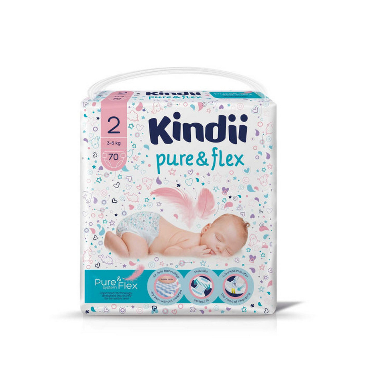 Подгузники Kindii одноразовые для детей 2 S mega-pack 70шт - фото 2