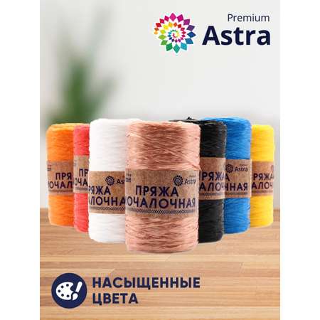 Пряжа Astra Premium для вязания мочалок пляжных сумок 200 м 10 шт разноцветные