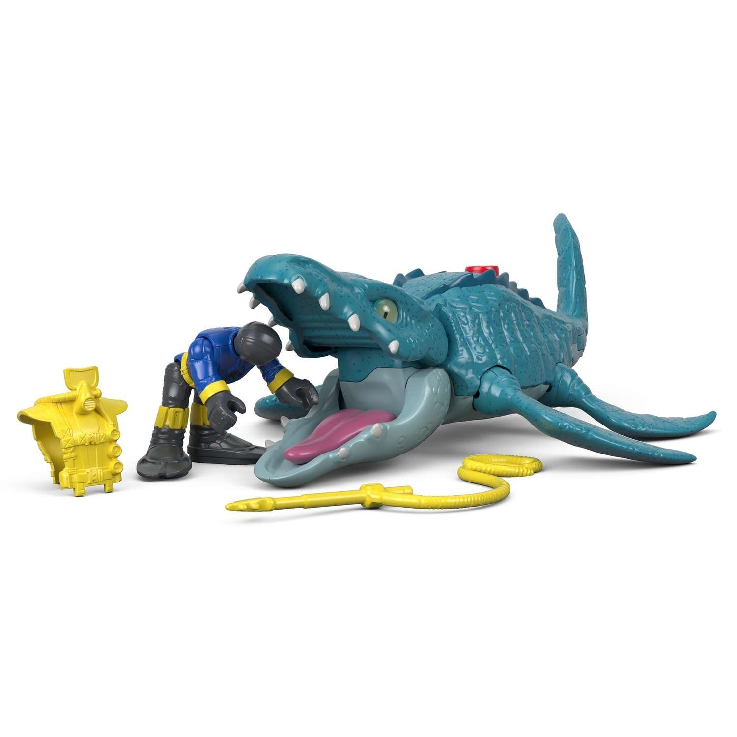 Фигурка IMAGINEXT Jurassic World Мозазавр и Водолаз FMX91 - фото 12