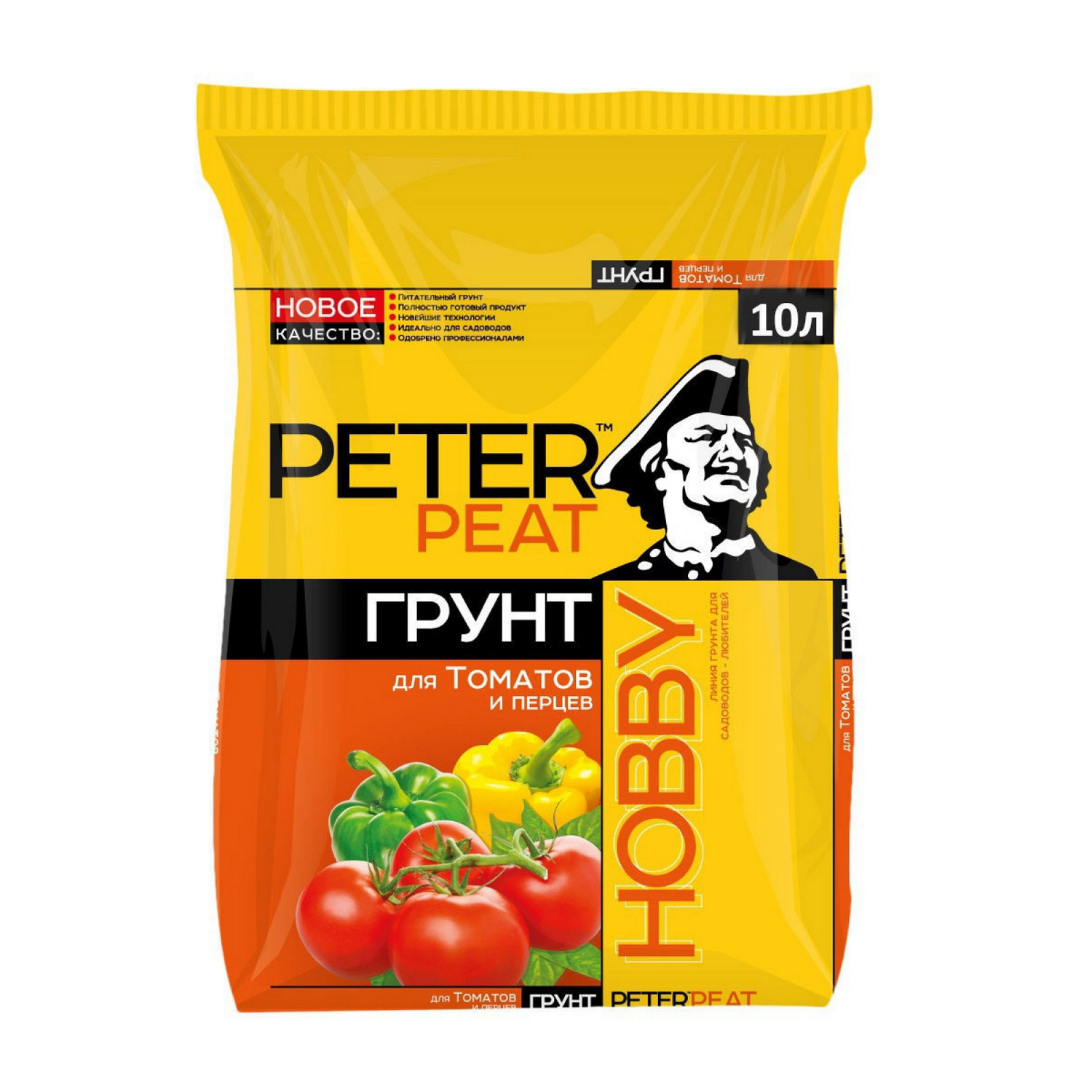 Грунт PETER PEAT Для томатов и перцев линия Хобби 10л - фото 1