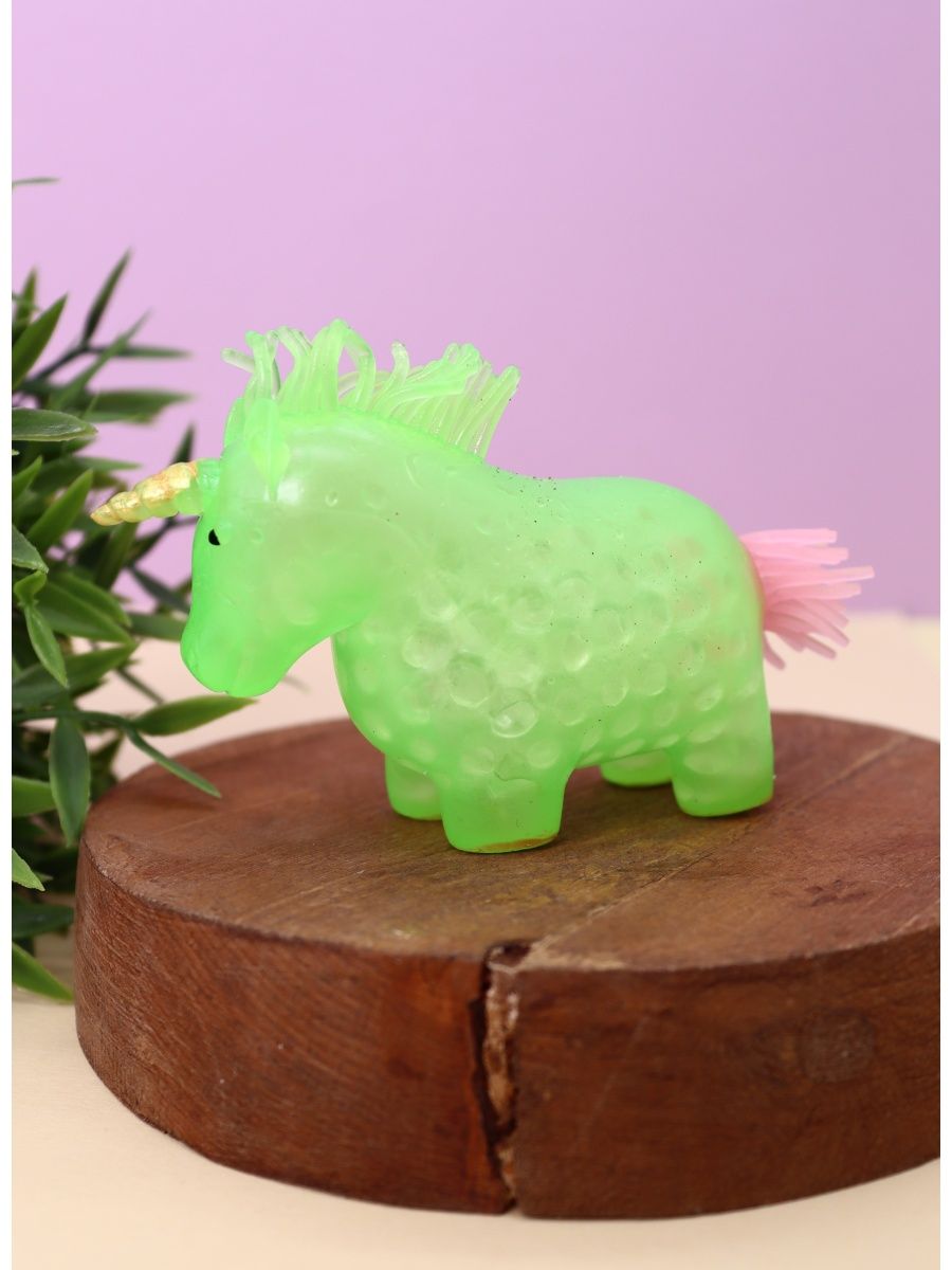 Мялка-антистресс iLikeGift Colorful unicorn squishy green - фото 1