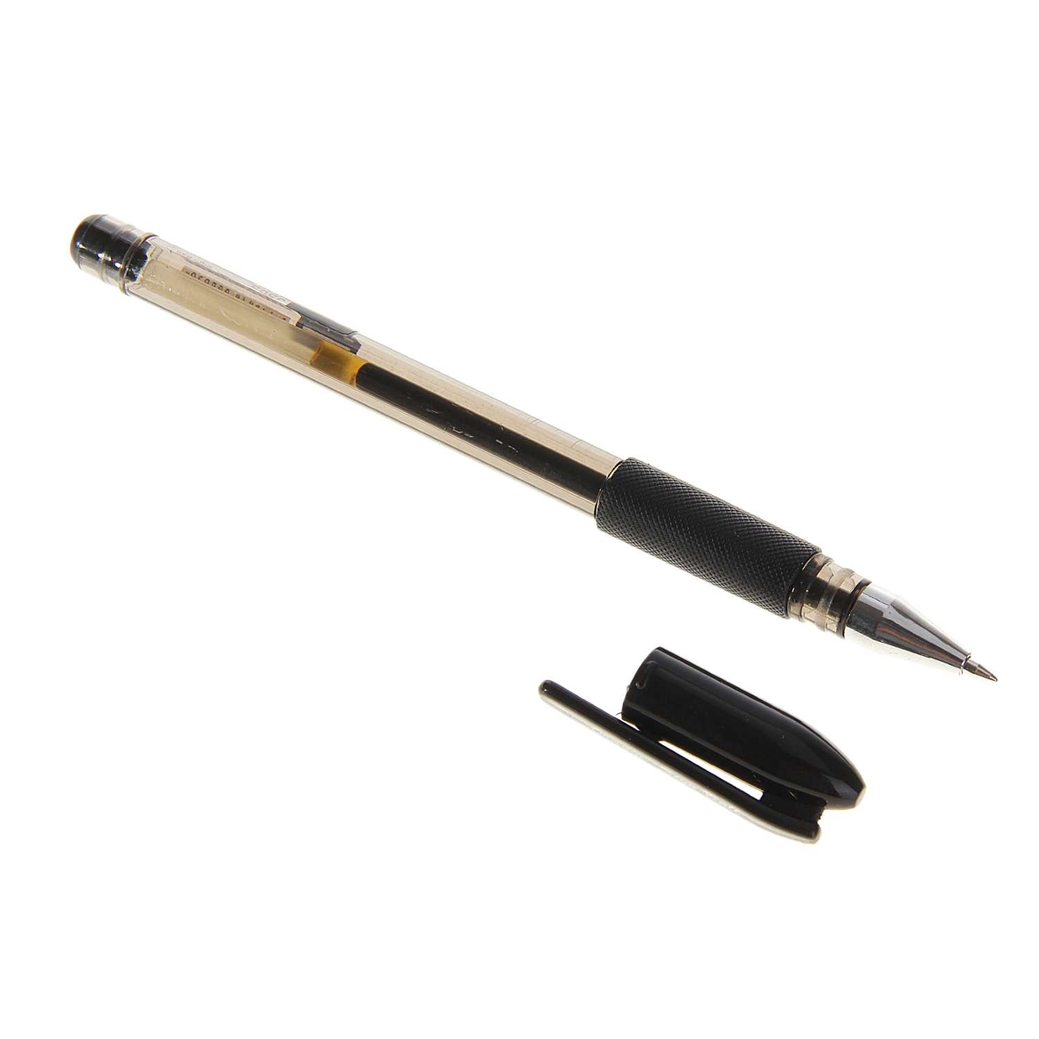 Ручка Sima-Land гелевая 0.5 мм чёрный тонированный корпус с резиновым держателем - фото 1