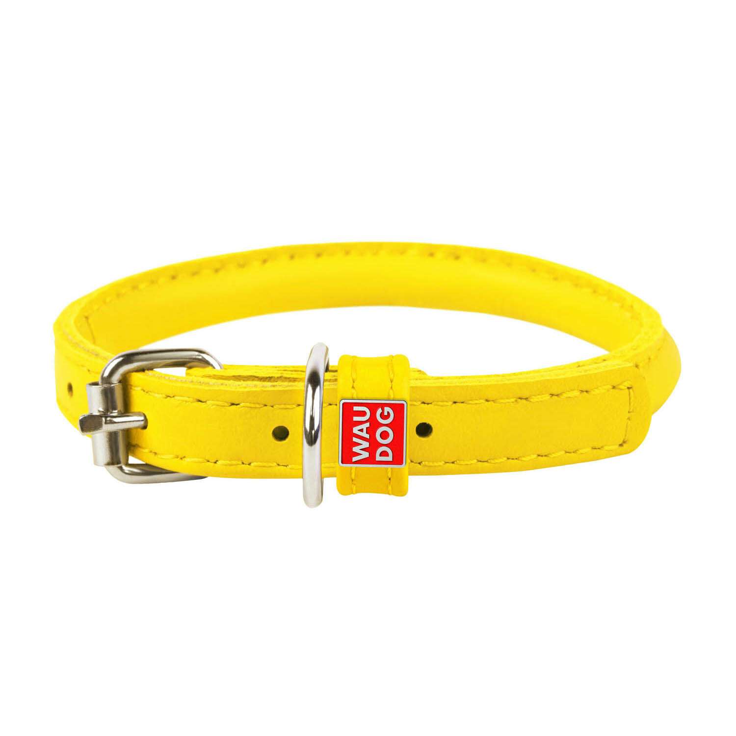 Ошейник для собак Waudog Glamour круглый малый Желтый 22408 - фото 1