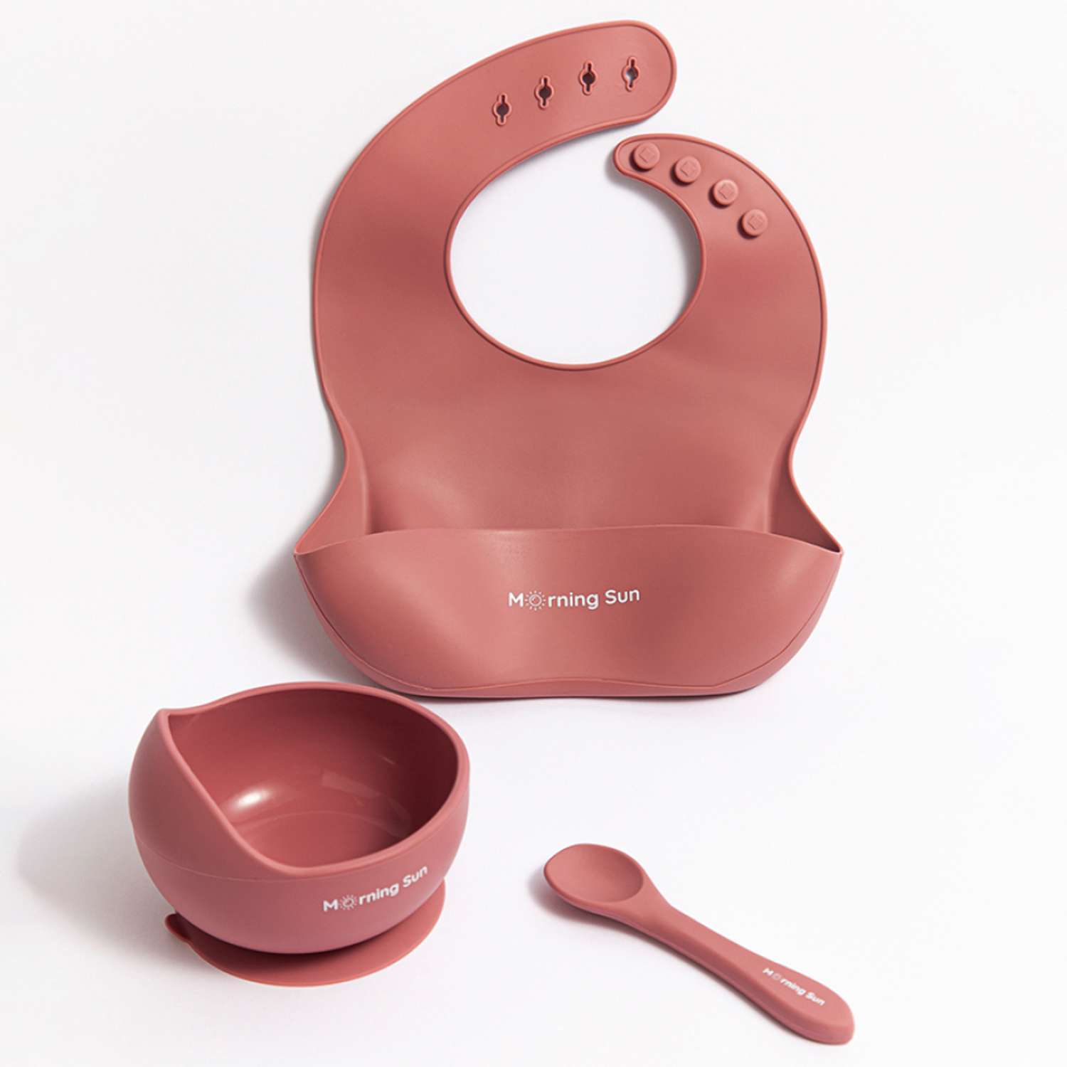 Набор детской посуды Morning Sun темно-розовый - фото 1