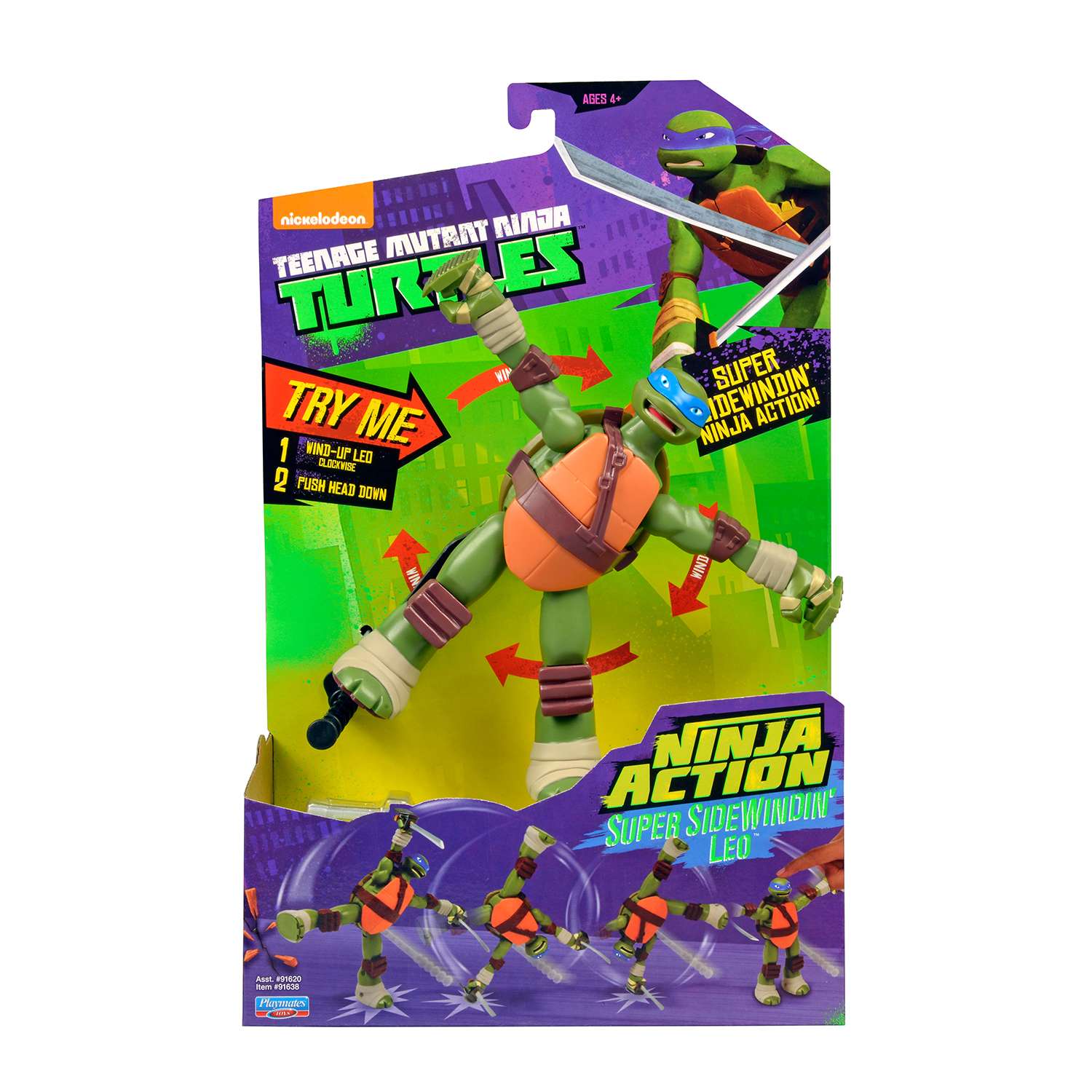 Заводная фигурка Ninja Turtles(Черепашки Ниндзя) Черепашка-ниндзя 15см - фото 4