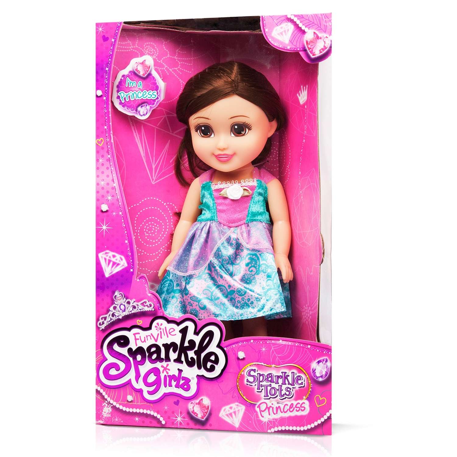 Кукла Sparkle Girlz Сказочная принцесса 33 см розово-голубой SG24415 //розово-голубой - фото 6