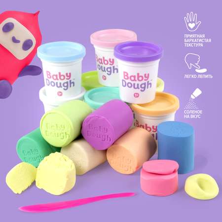 Тесто для лепки BabyDough Play-Doh! 8 цветов пастельные BD021