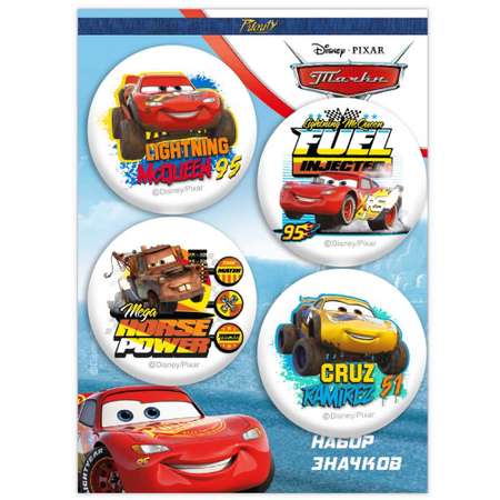 Набор значков PrioritY Disney Тачки 4 шт