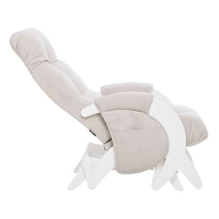 Кресло для кормления Milli Dream с карманами Молочный дуб ткань Verona Light Grey