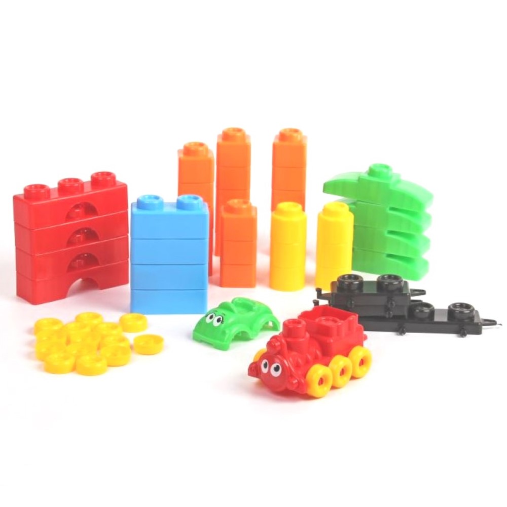 Развивающие игрушки БИПЛАНТ для малышей конструктор Кноп-Кнопыч 46 деталей + Сортер кубик малый + Команда КВА - фото 4