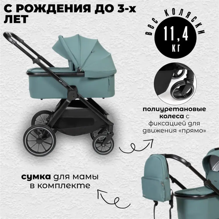 Коляска 2в1 agex Play Mint