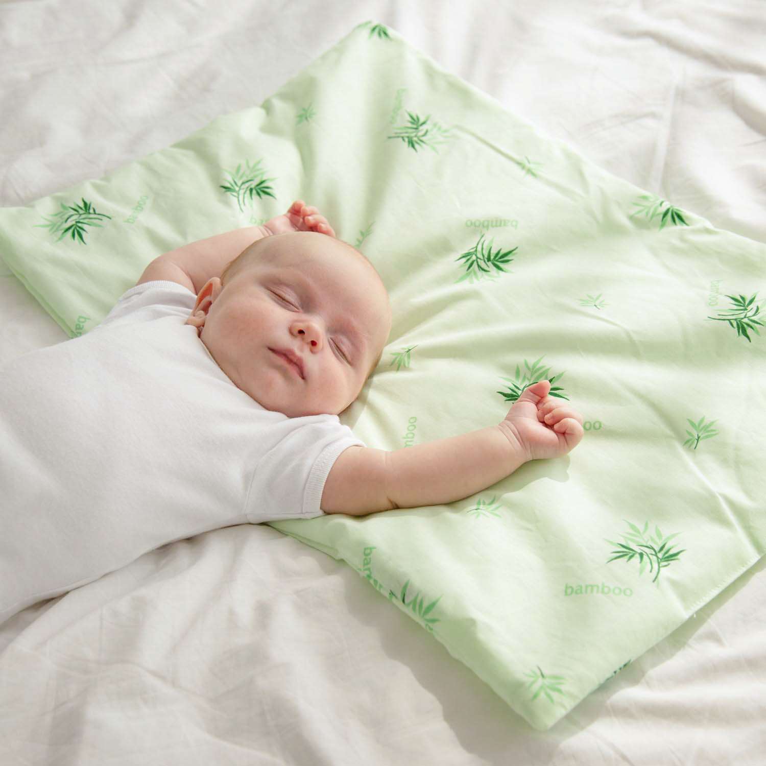 Подушка AmaroBaby нестеганая для младенцев сладкий сон Бамбук поплин 40х60 - фото 2