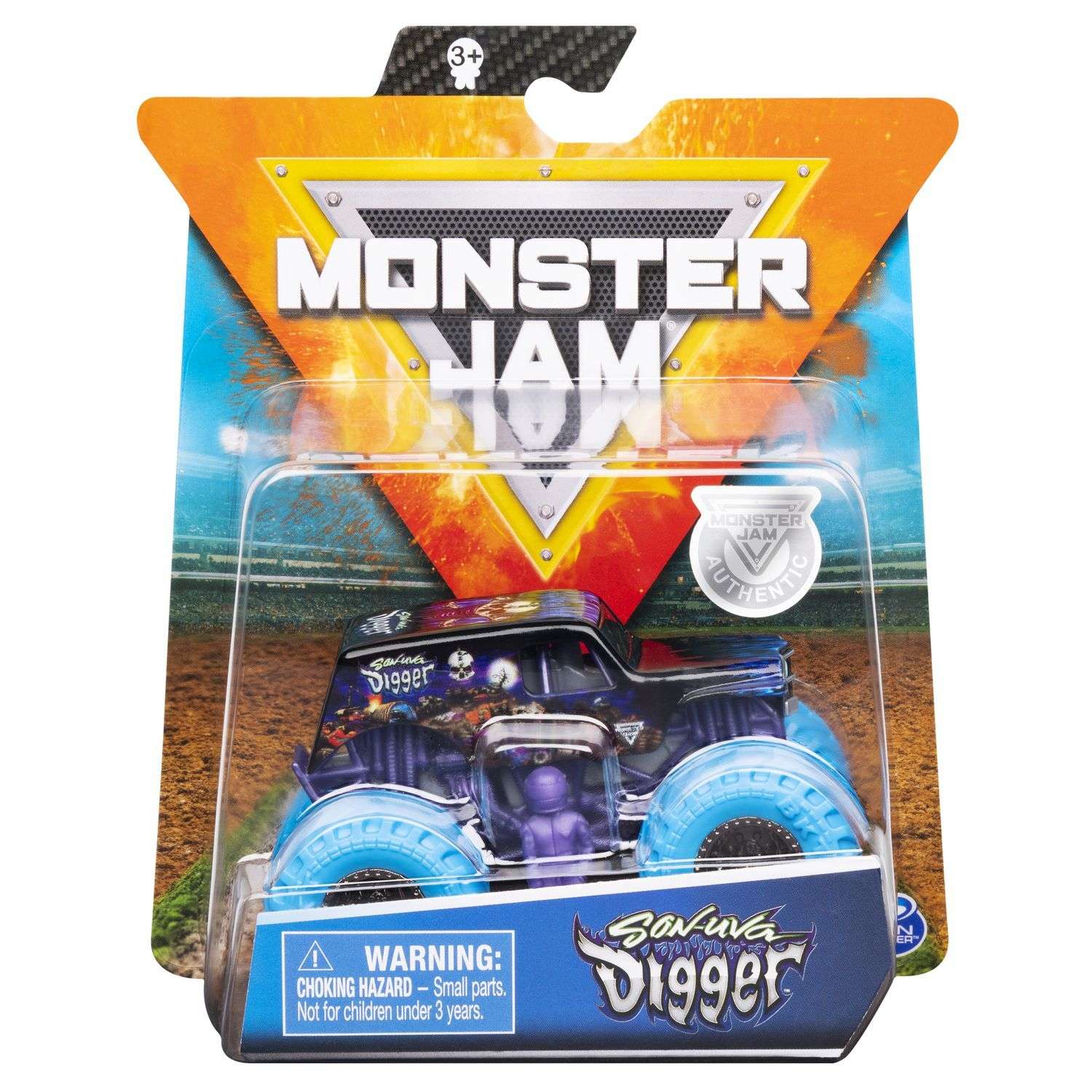 Машинка Monster Jam 1:64 Son-uva Digger Neon 6044941/20117075 6044941 - фото 2
