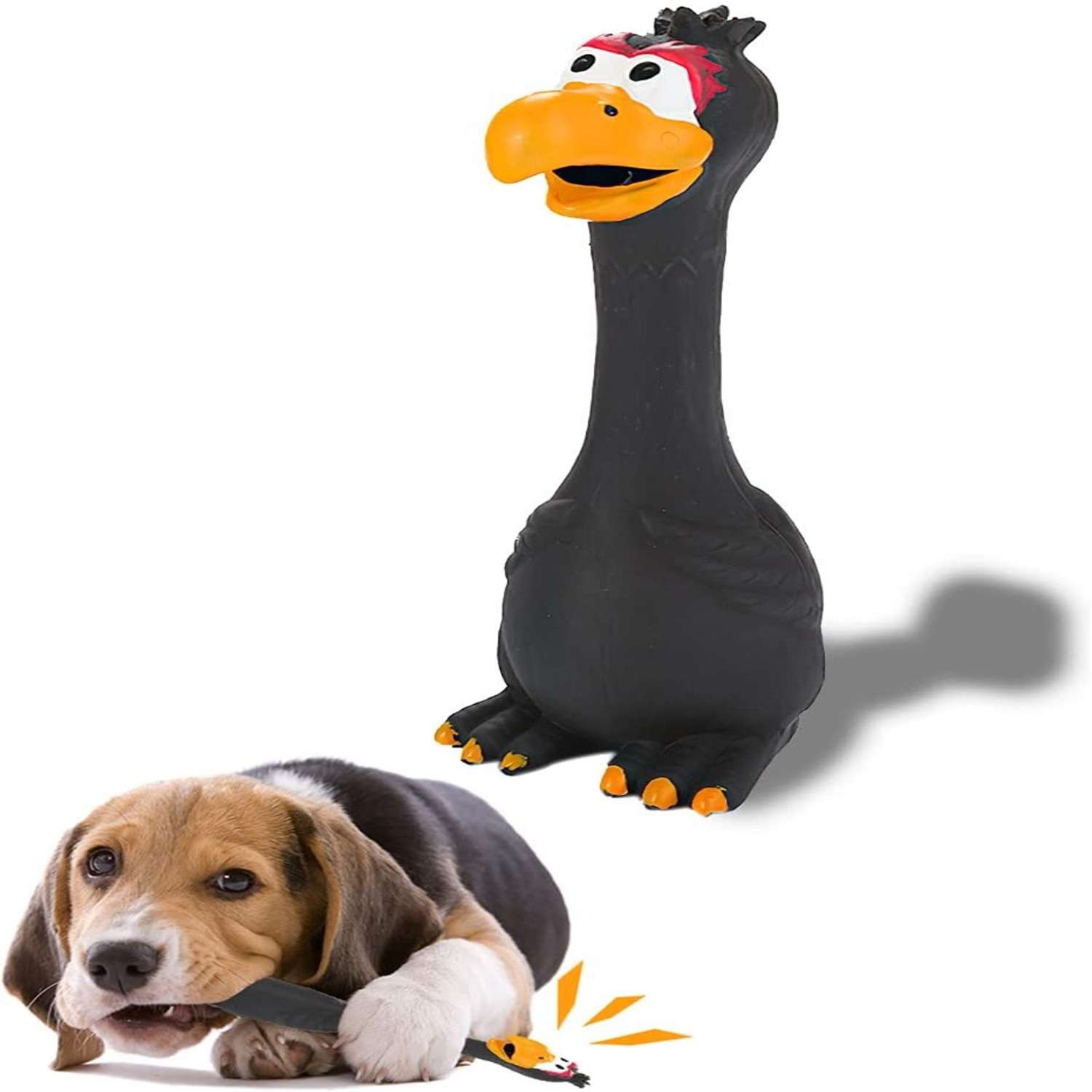 Игрушка для собак ZDK курица с пищалкой ZooWell черная - фото 2
