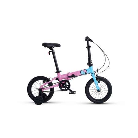 Велосипед Детский Складной Maxiscoo S007 pro 14 розовый с синим
