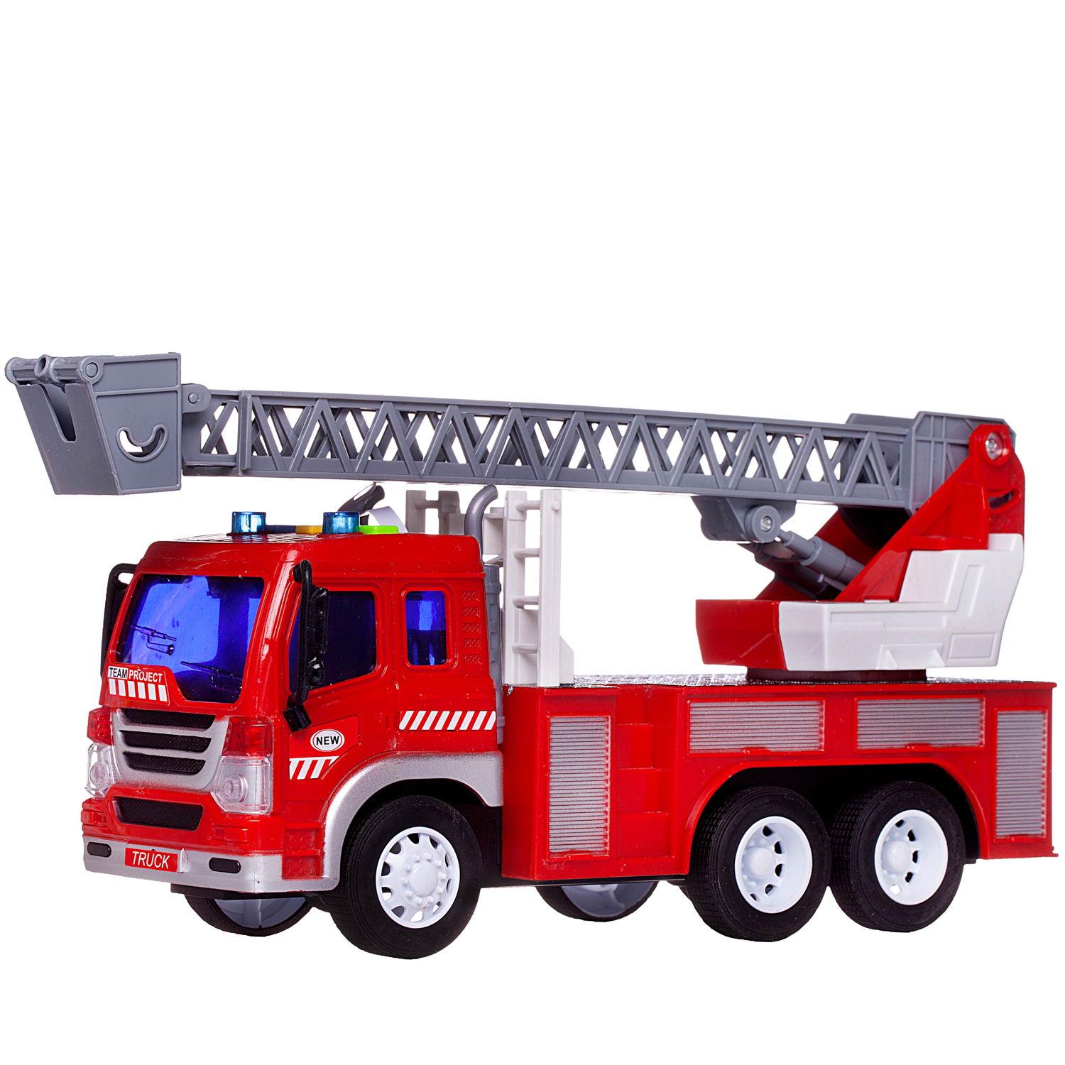 Пожарная машина Abtoys 1:16 инерционный C-00495 - фото 6